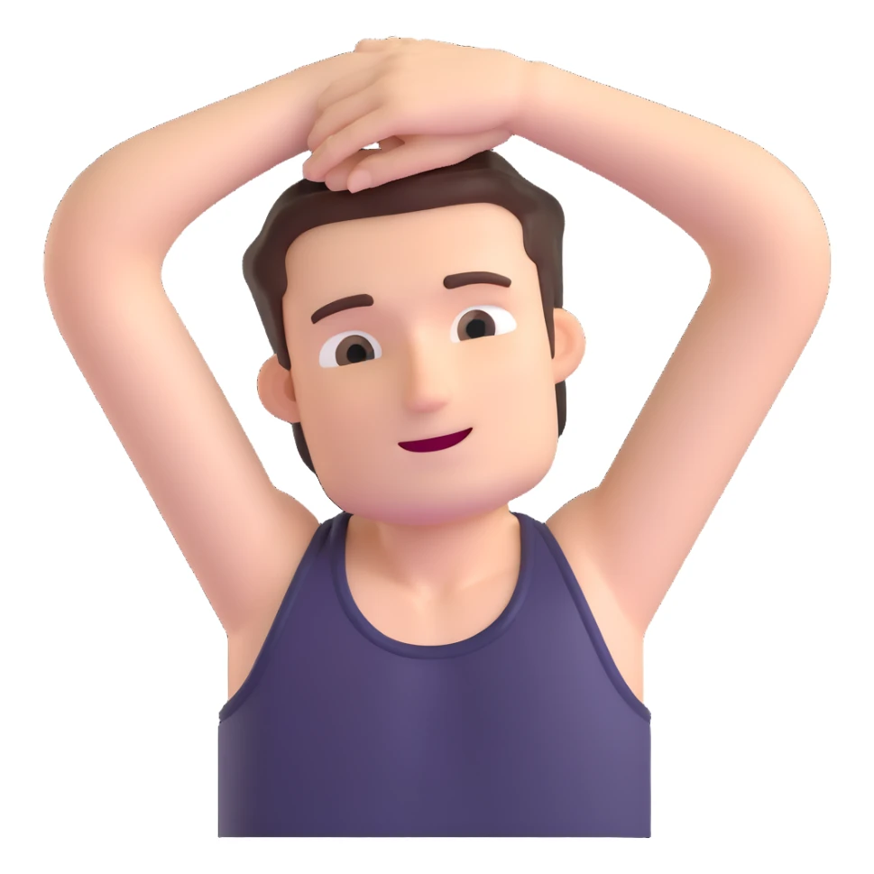 young white man's armpit, focus on armpit area sticker