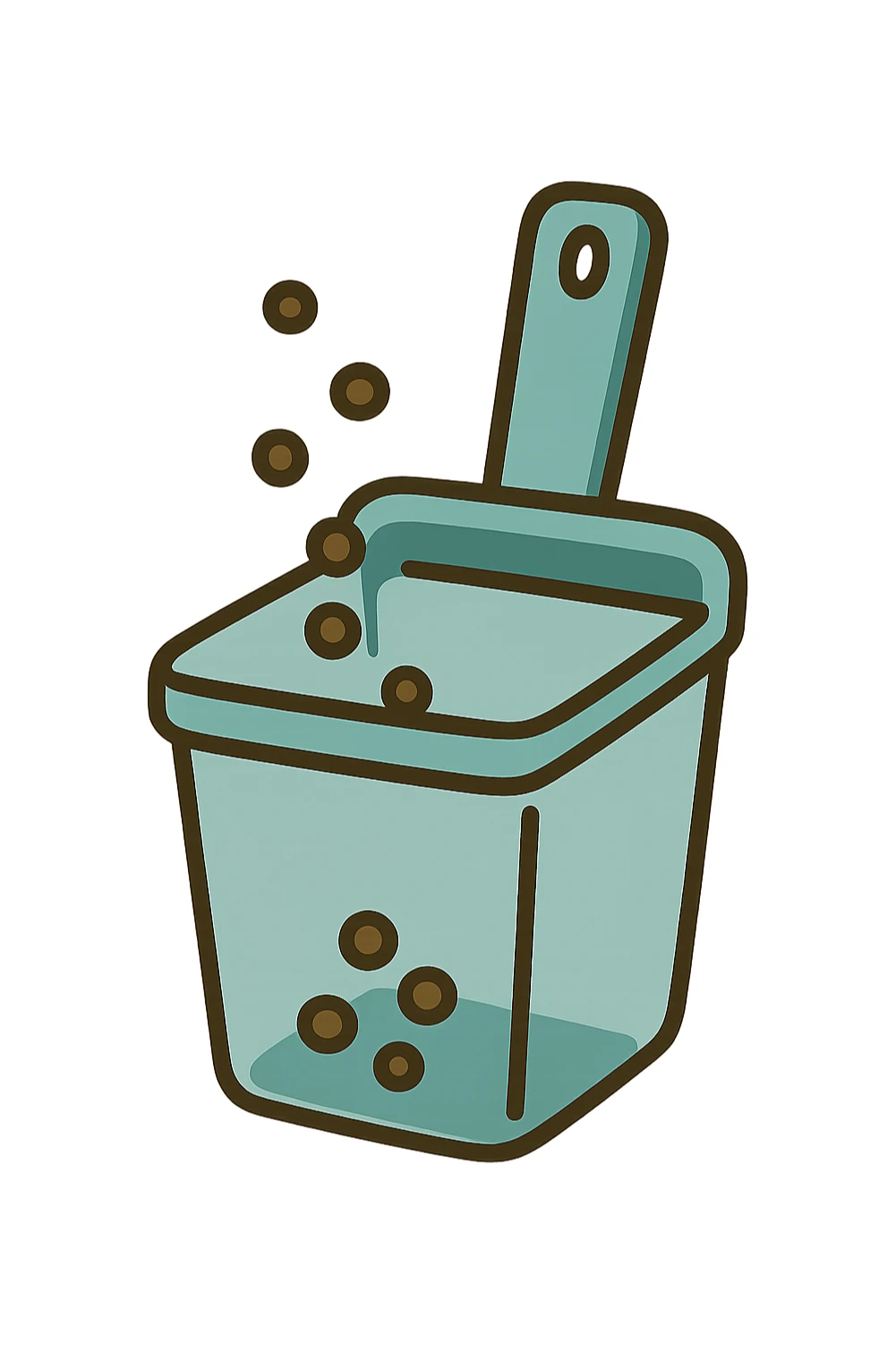 wc dentro cui cadono feci di animale a pallini sticker