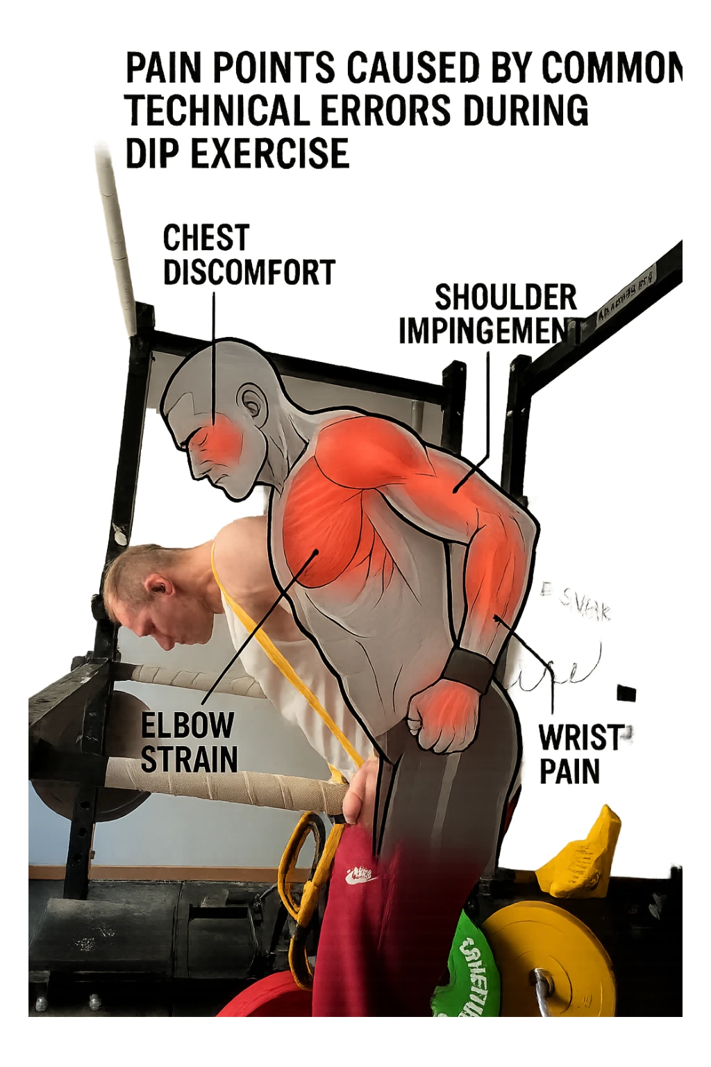 Dolore nel dip per errori di tecnica, facciamo capire bene i dolori sticker