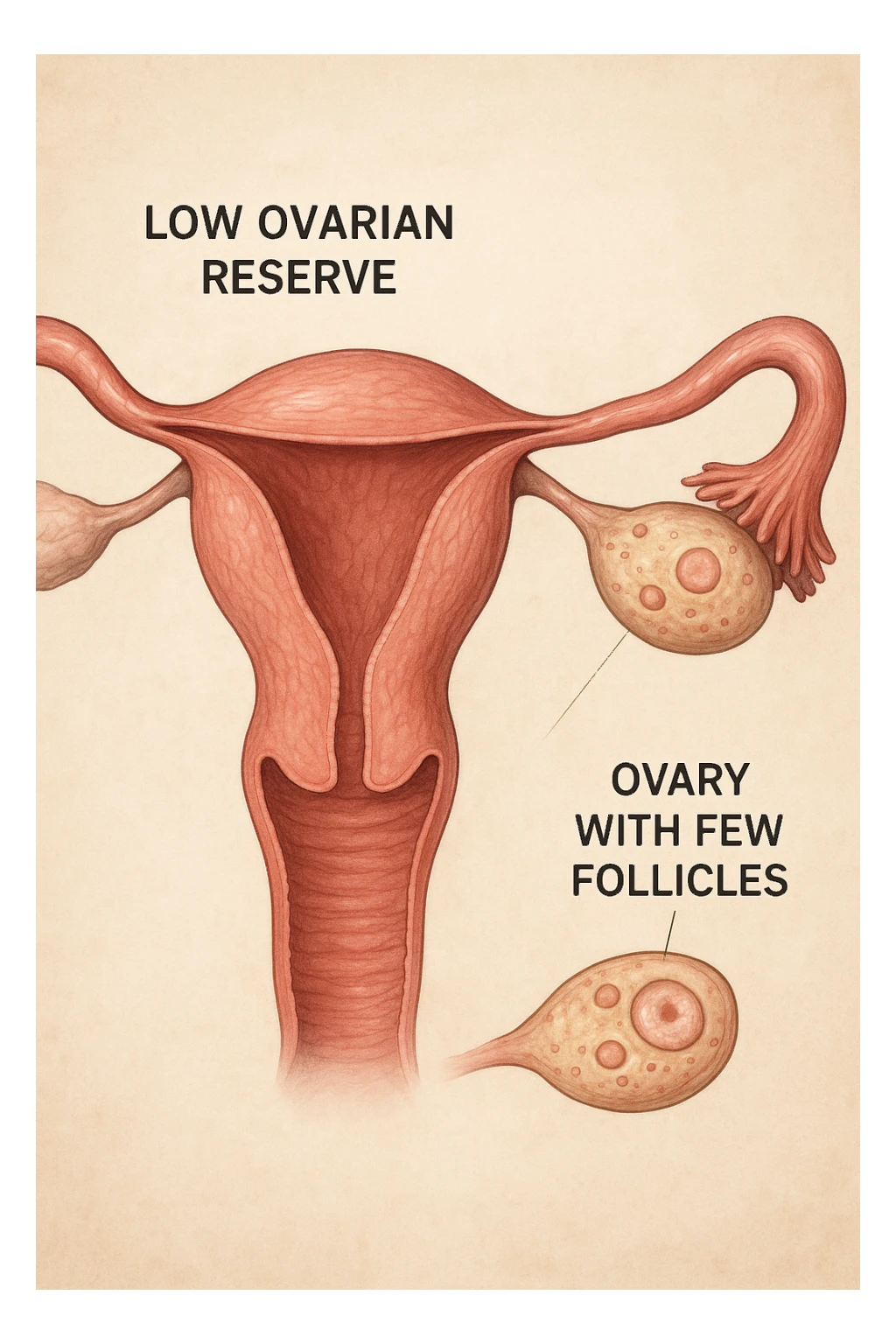 riserva ovarica bassa immagine realistica sticker