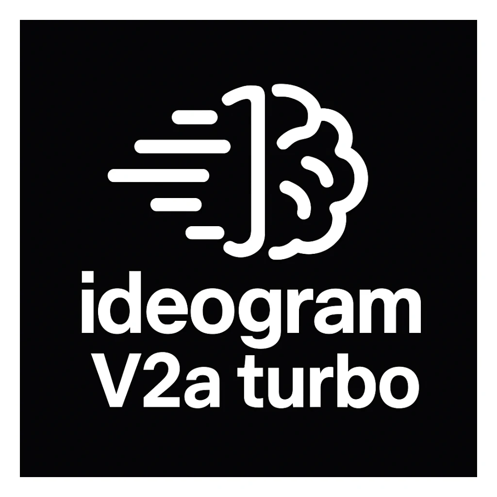 recreate this logo with text of "ideogram V2a turbo", MAKE IT FIT IN SQAURE  sticker