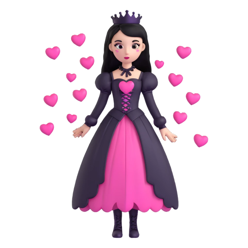 BLACKPINK-inspired gothic clothes ,  hearts, black and pink, cute,  sticker