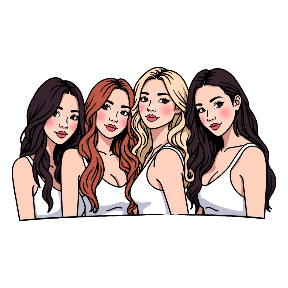 Blackpink kpop girl group sticker