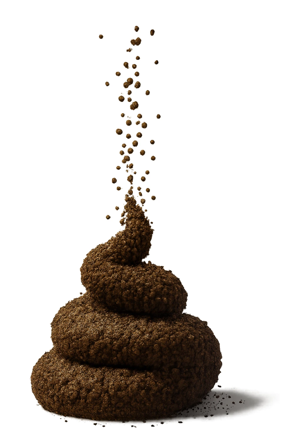 FECI DI ANIMALE A PALLINI CADONO DALL'ALTO, IPERREALISTICO 4K sticker