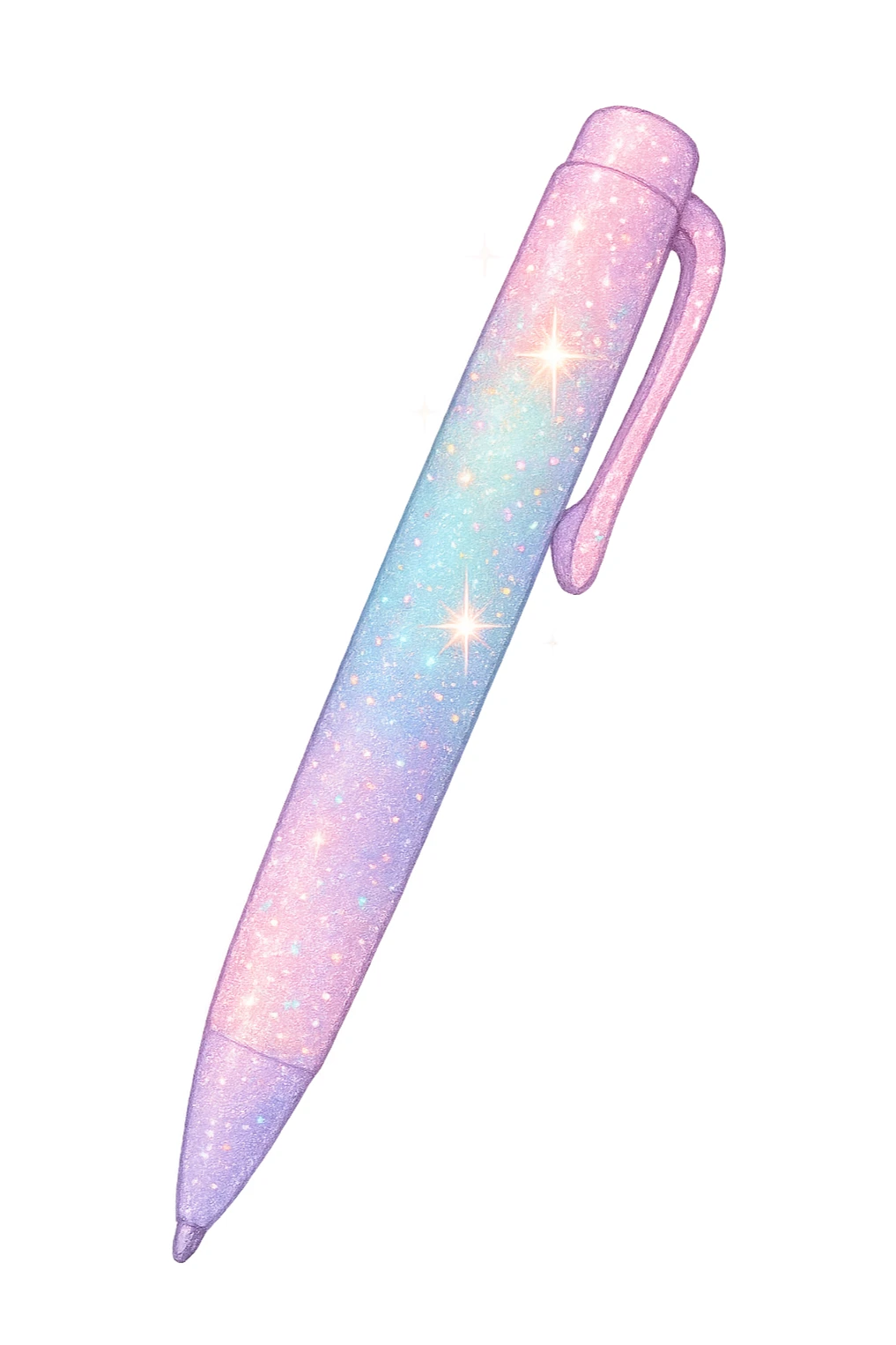 sparkly pastel pen sticker