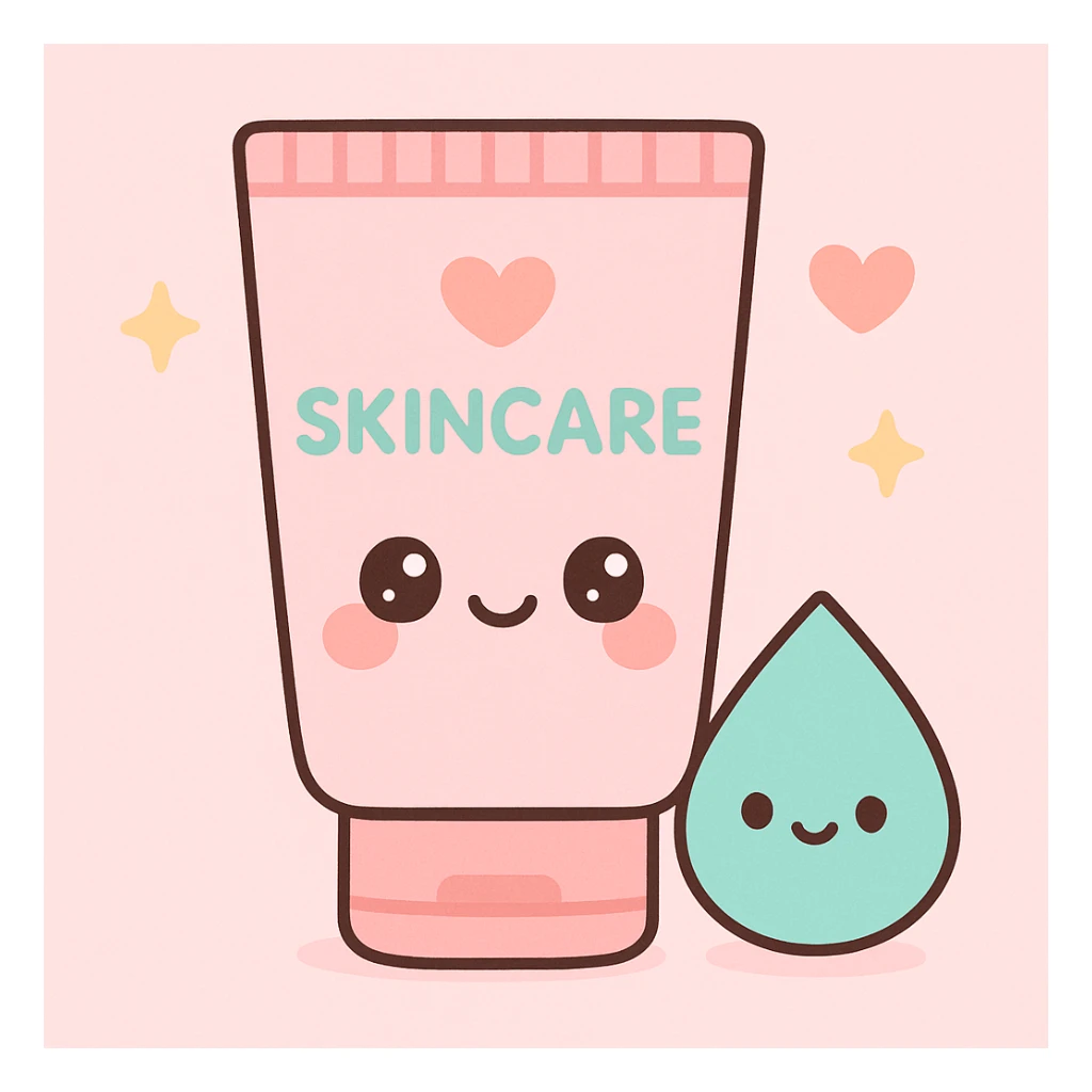 skincare, cute and playful sticker