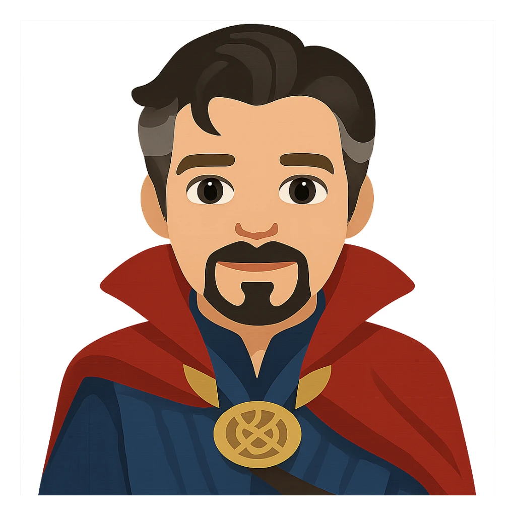 twitter emoji style doctor strange portrayed by benedict cumberbatch  sticker