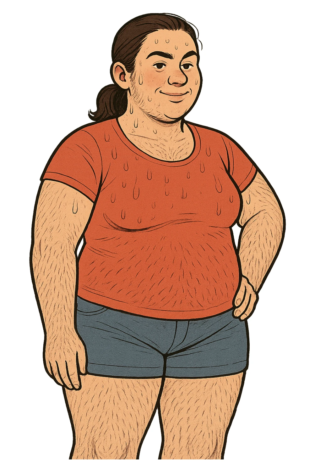 dONNA CON PCOS CON SUDORAZIONE E PELI OVUNQUE sticker