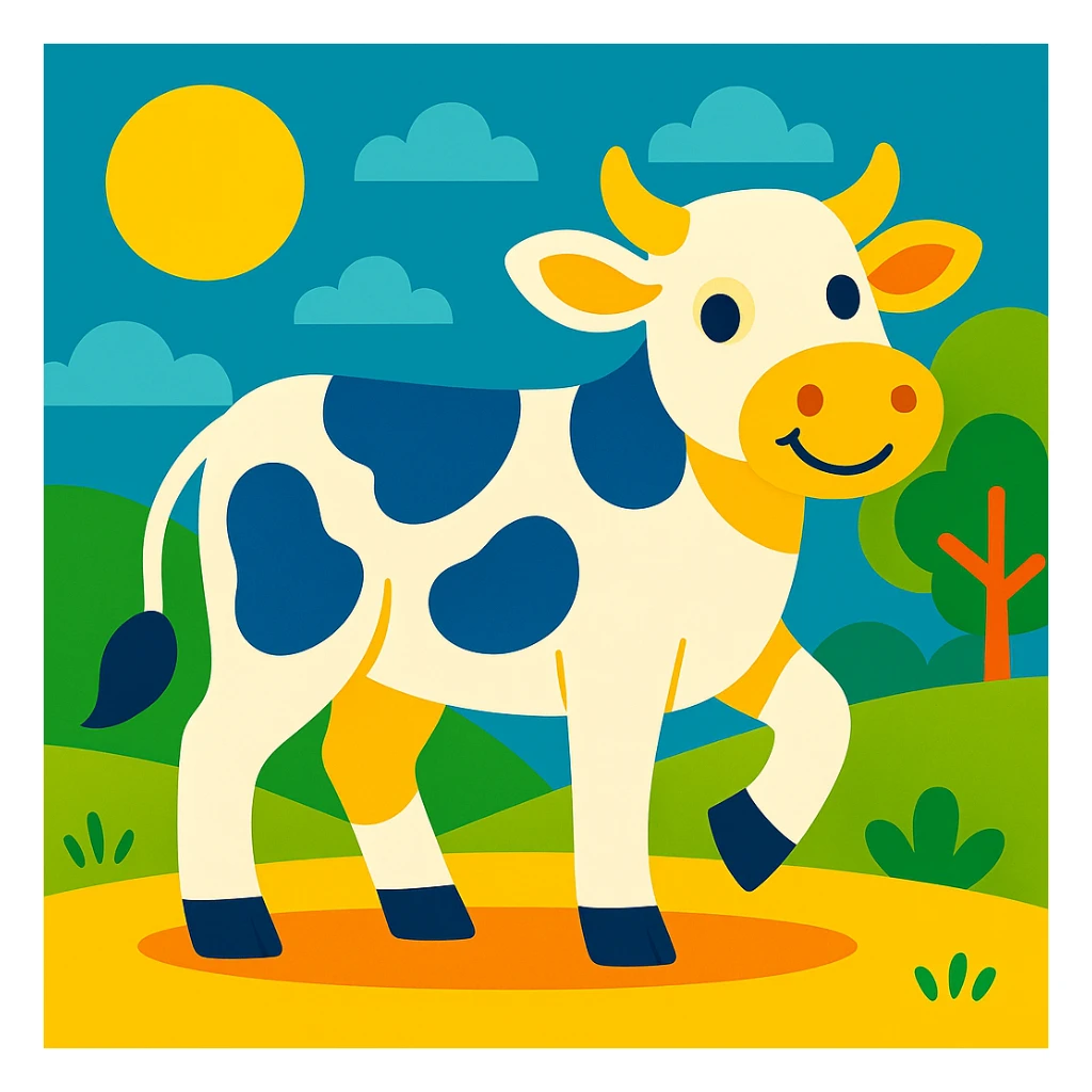 Cow sticker