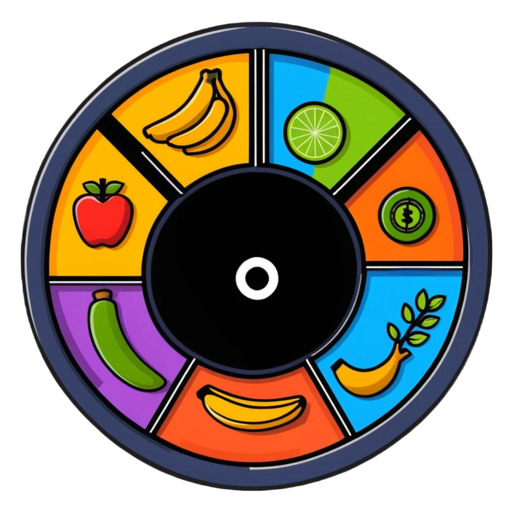 balanced lifestyle wheel with movement, nutrition, rest, and vitality sticker