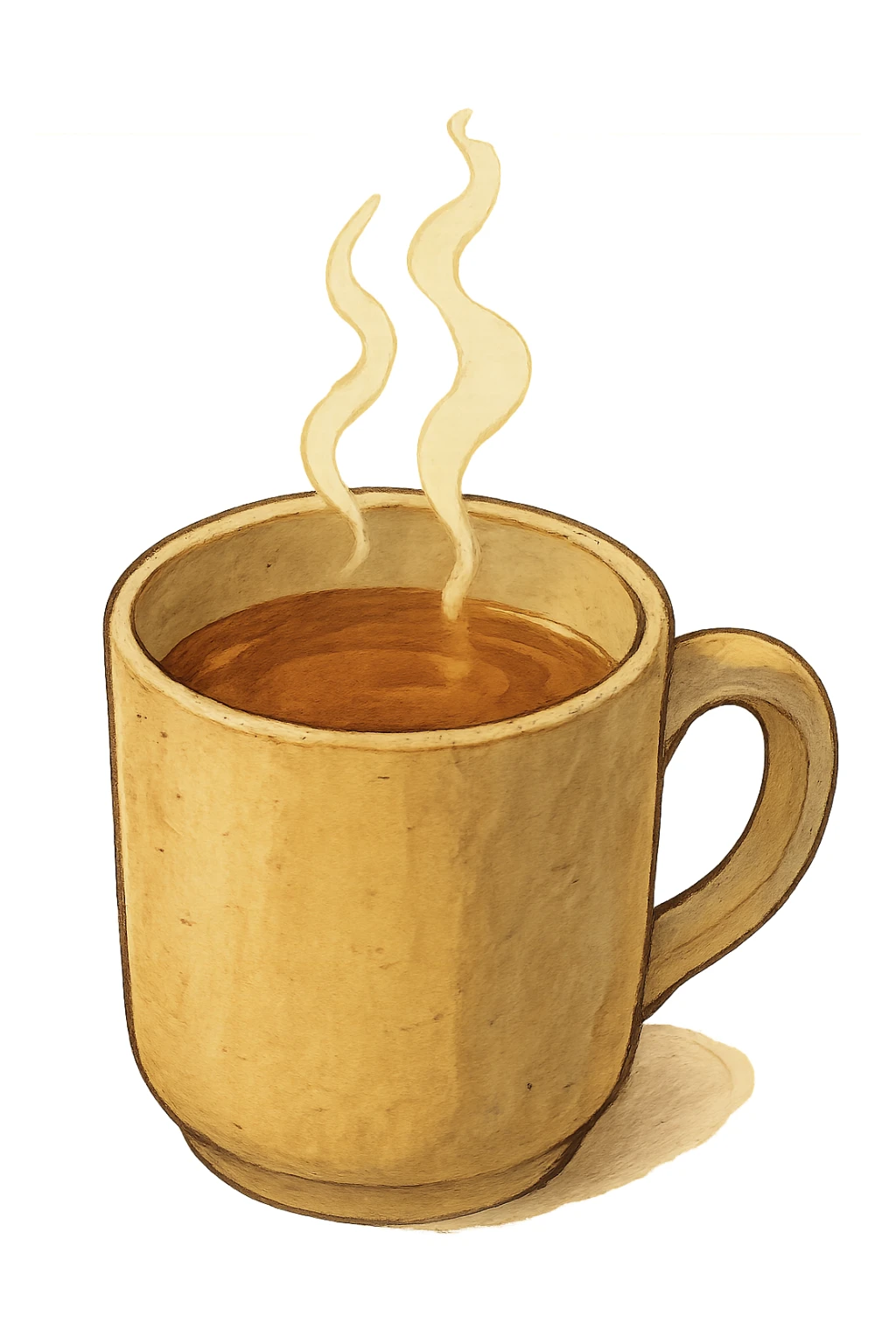 cozy mug of tea, no background sticker