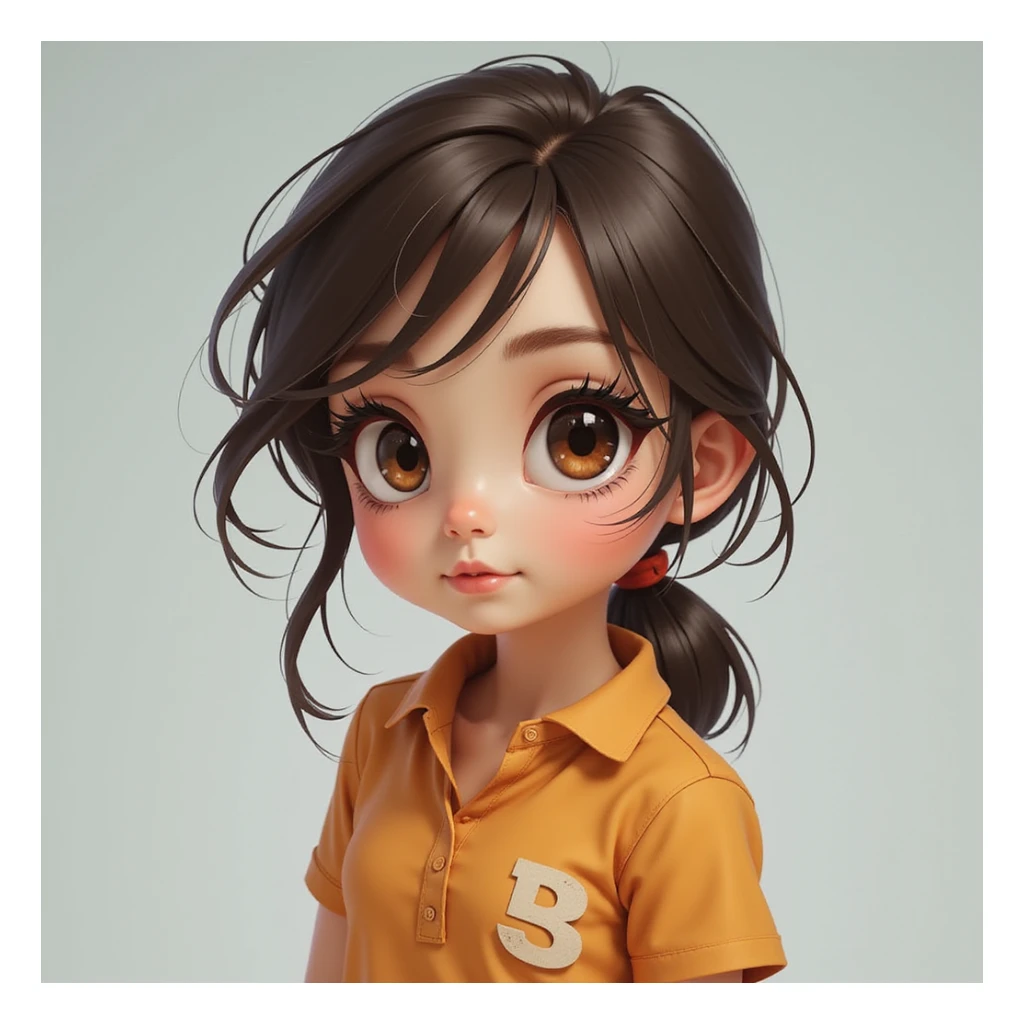 cute girl, photorealistic style, variation 4 sticker