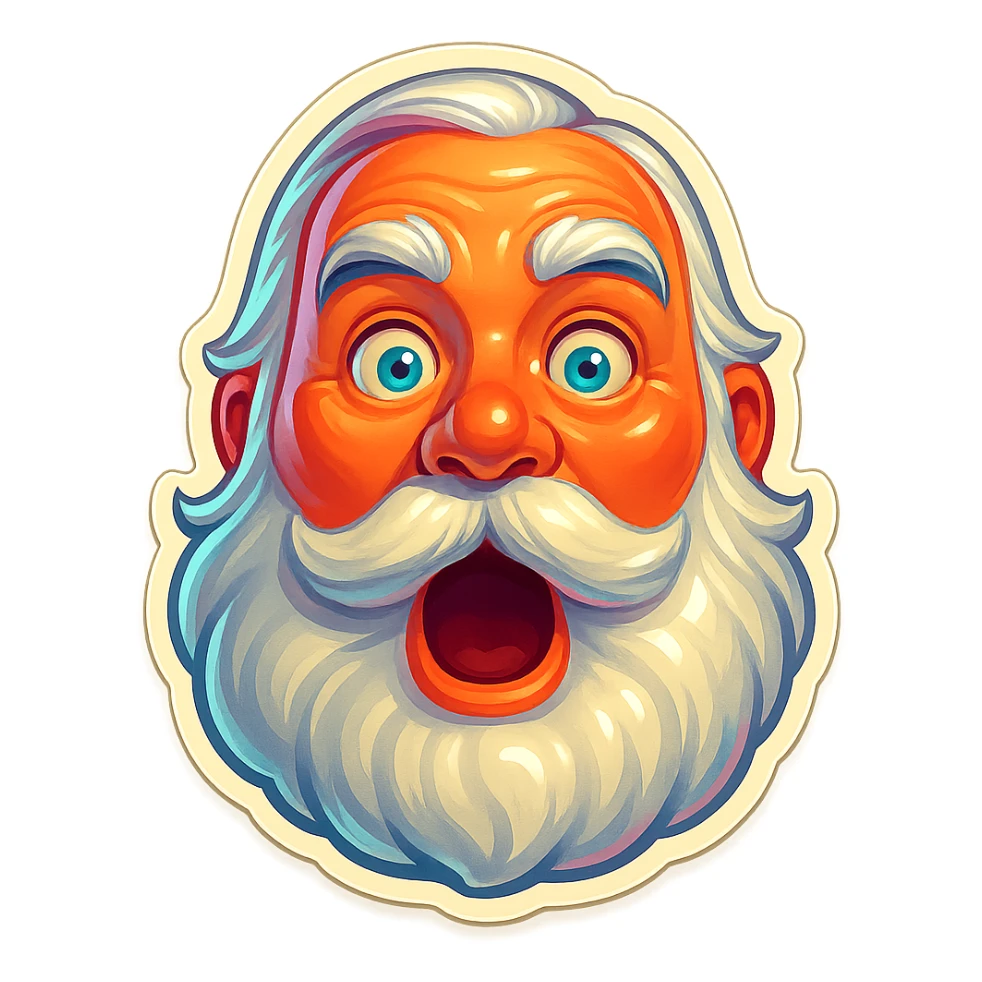 A face displaying a surprise emotion. sticker