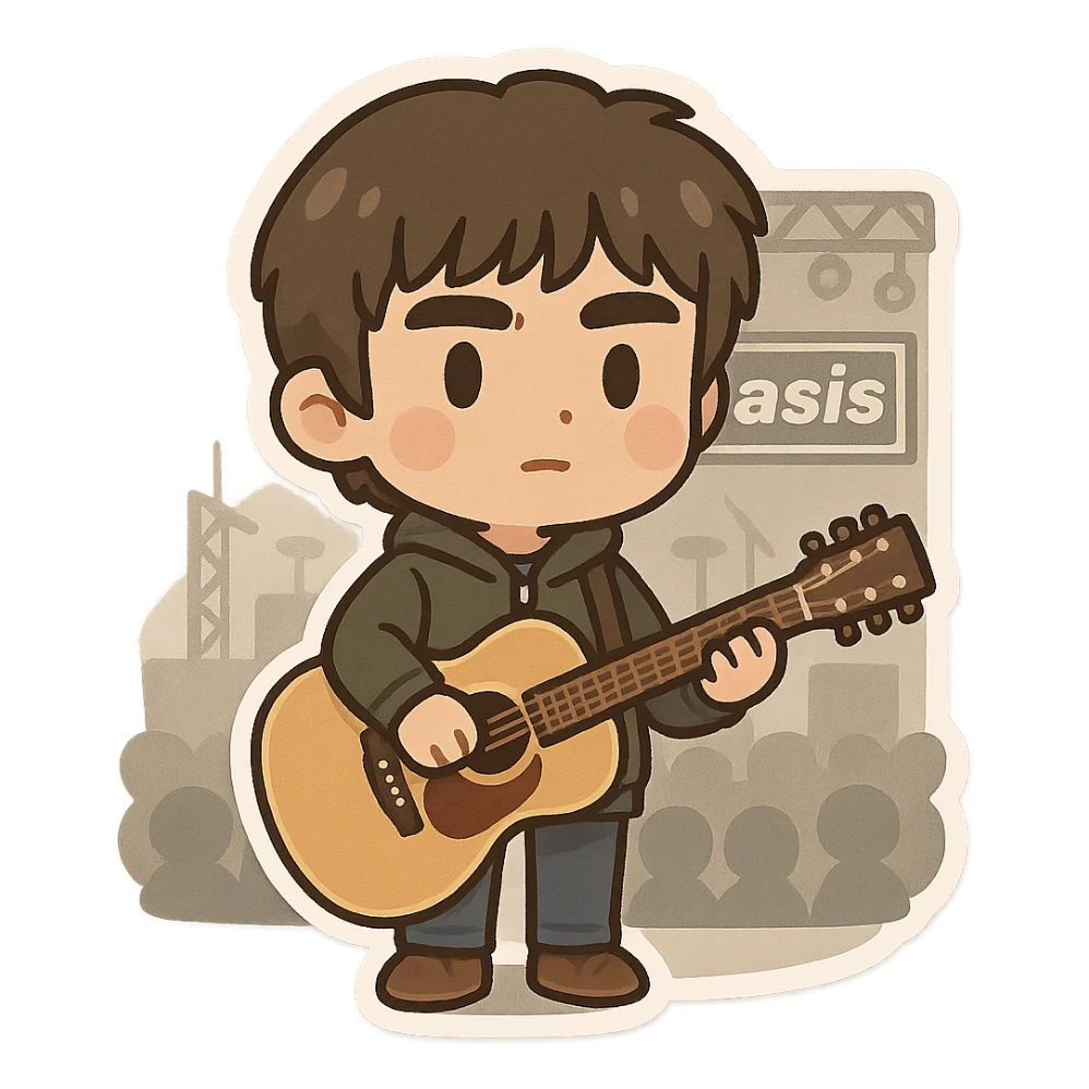 sticker commemorating oasis concert sticker