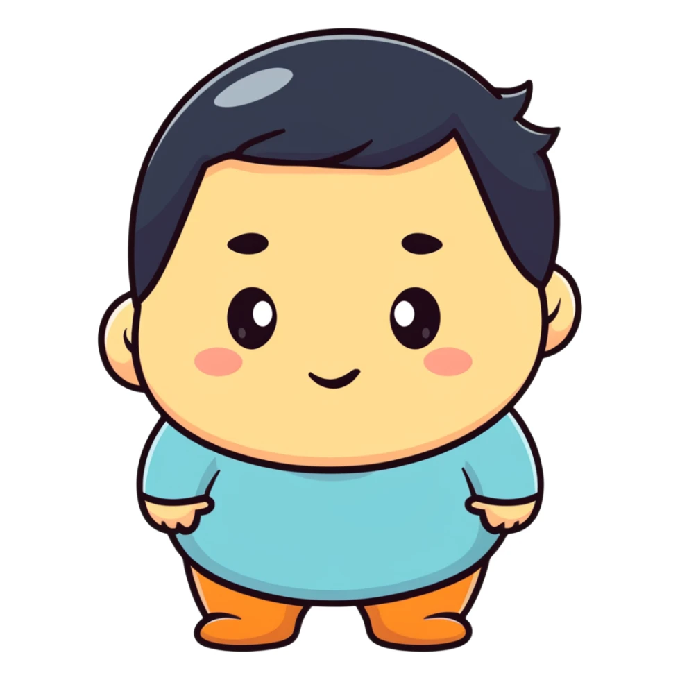 Holding air in mouth  sticker