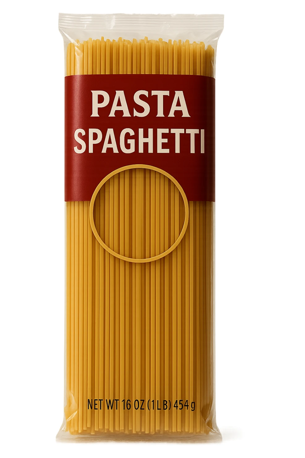 pacco di pasta realistico, 4k sticker