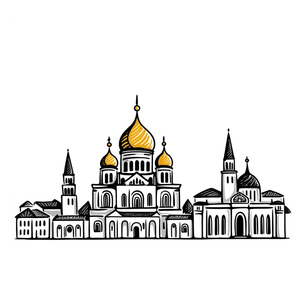 Kyiv skyline with Saint Sophia Cathedral sticker