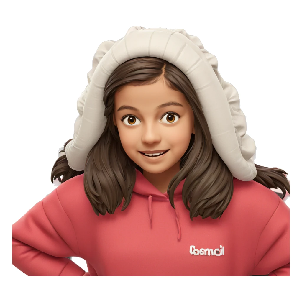 smiling girl in shop sticker