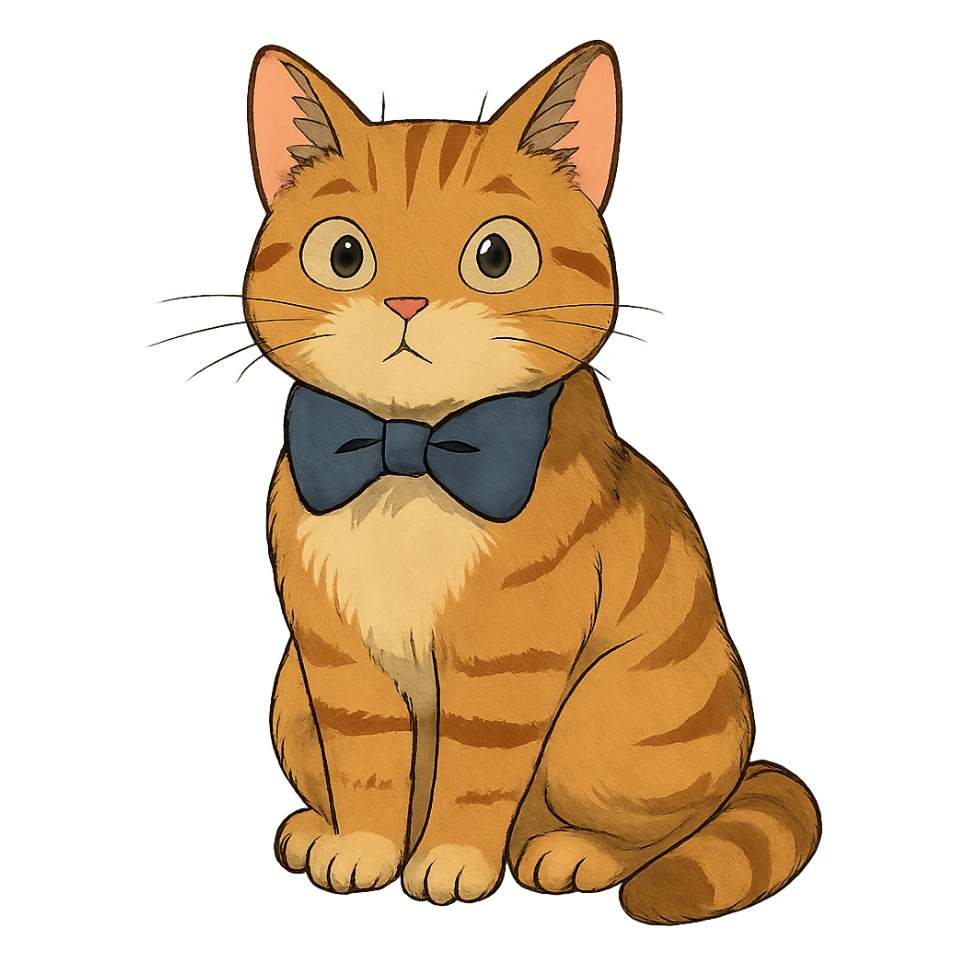 cat with a bowtie sticker