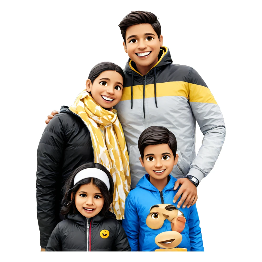 friends enjoying outdoor fun sticker