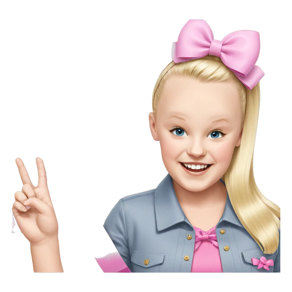 blonde girl with bow smile sticker