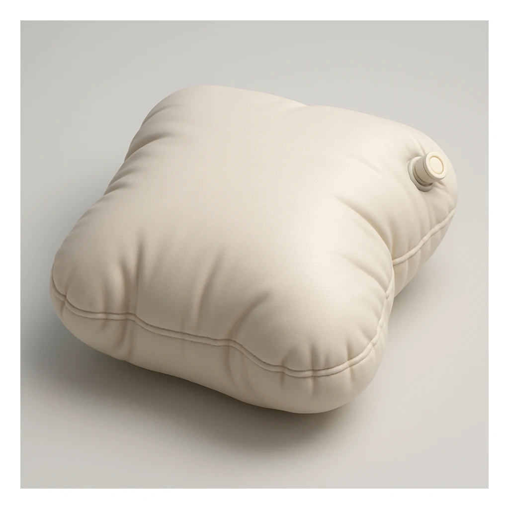 a soft pillow, simple and inviting, in a neutral color sticker