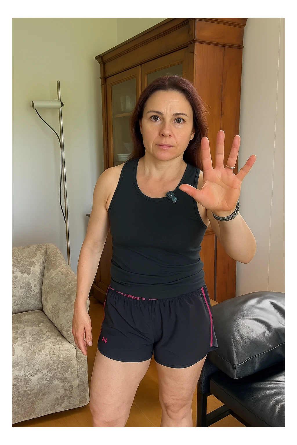 Donna con cellulite sulle cosce sticker