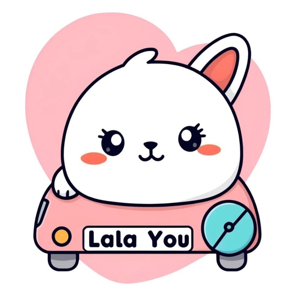Sign that says LALA LOVES YOU! sticker