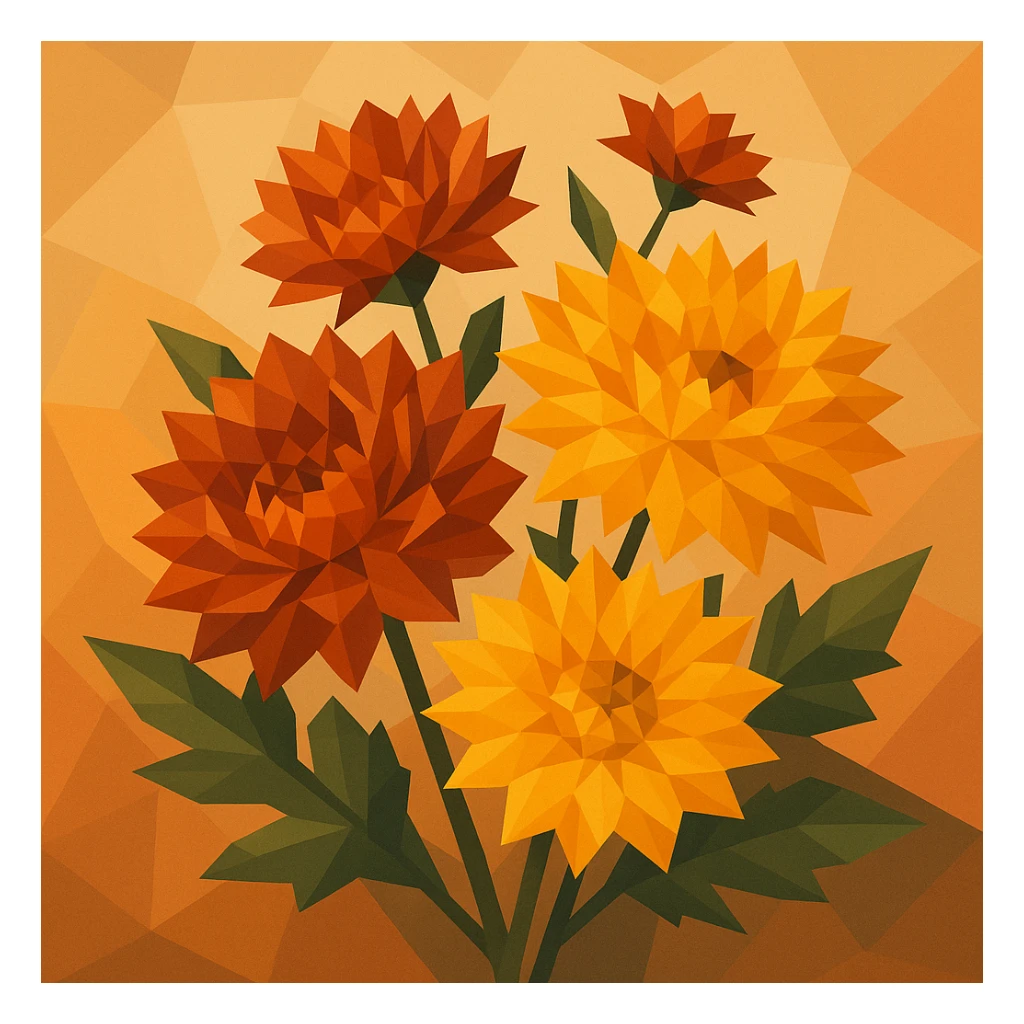 autumn flowers sticker