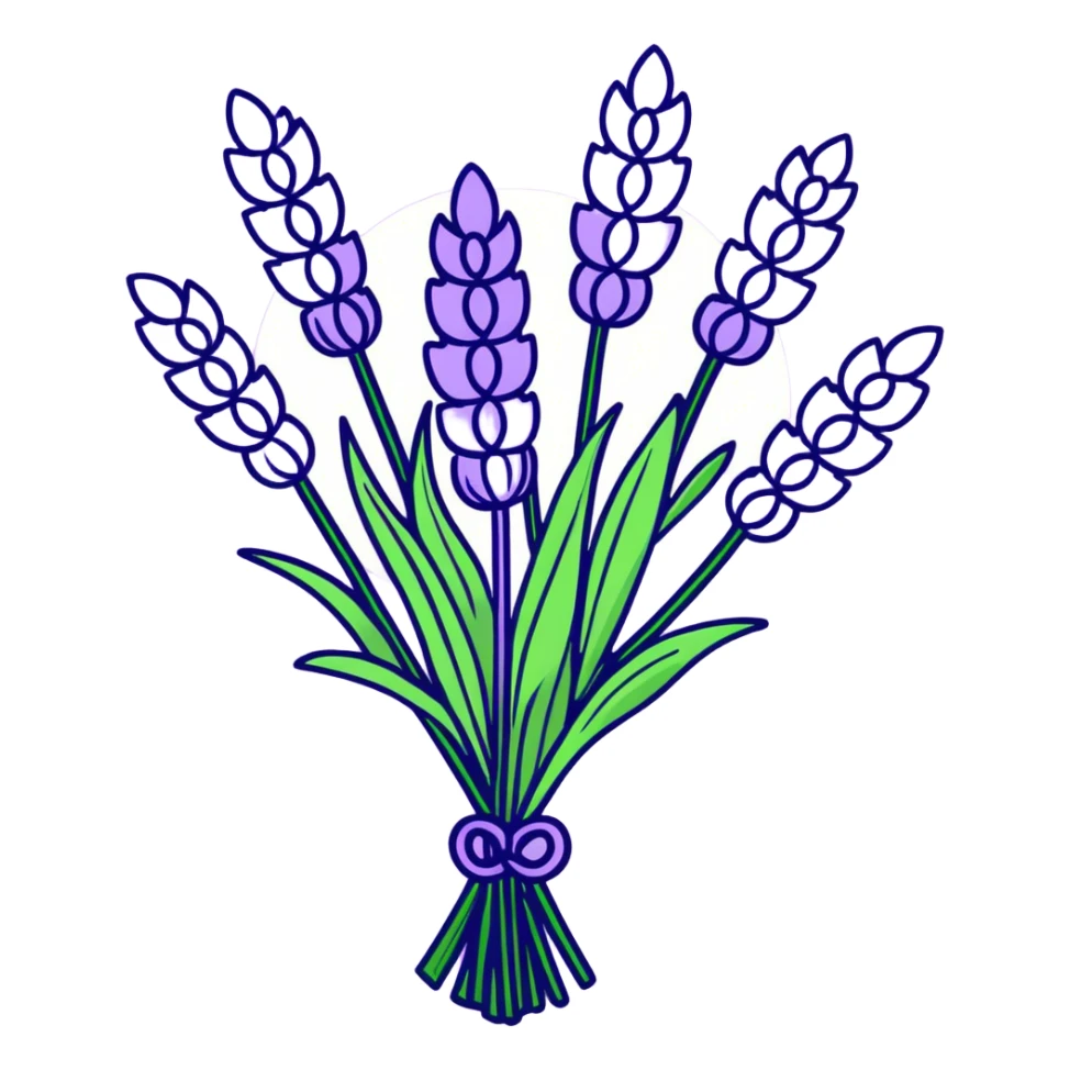Beautiful lavender bouquet sticker