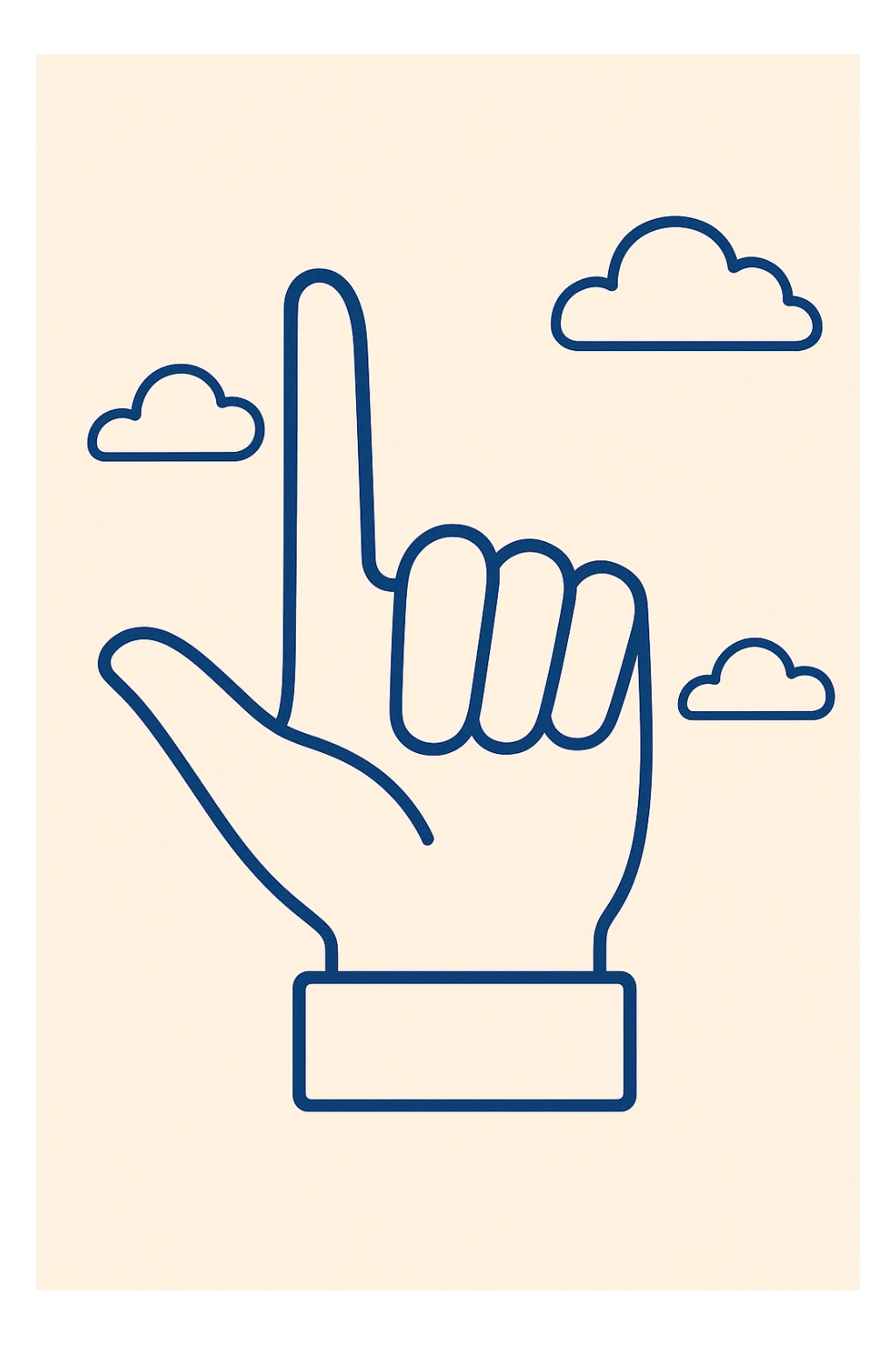 a hand gesture showing a reversed L, fingers extended, clean look sticker
