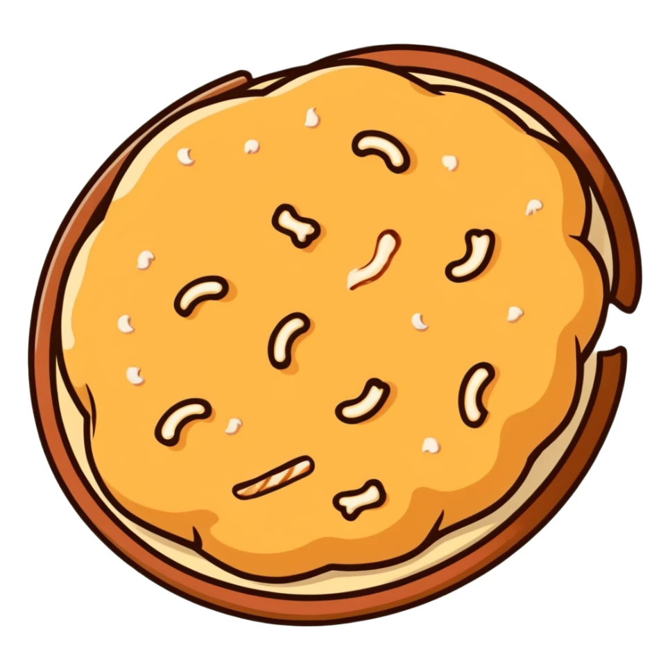 buñuelos de cuaresma, Spanish Lenten pastry, round fried dough with cinnamon and sugar sticker