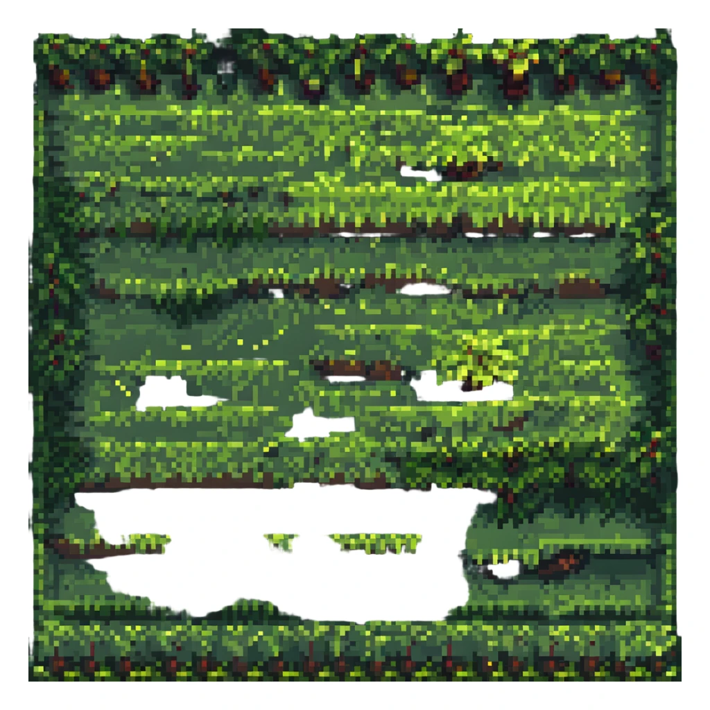 pixel art grass tile, classic video game style sticker