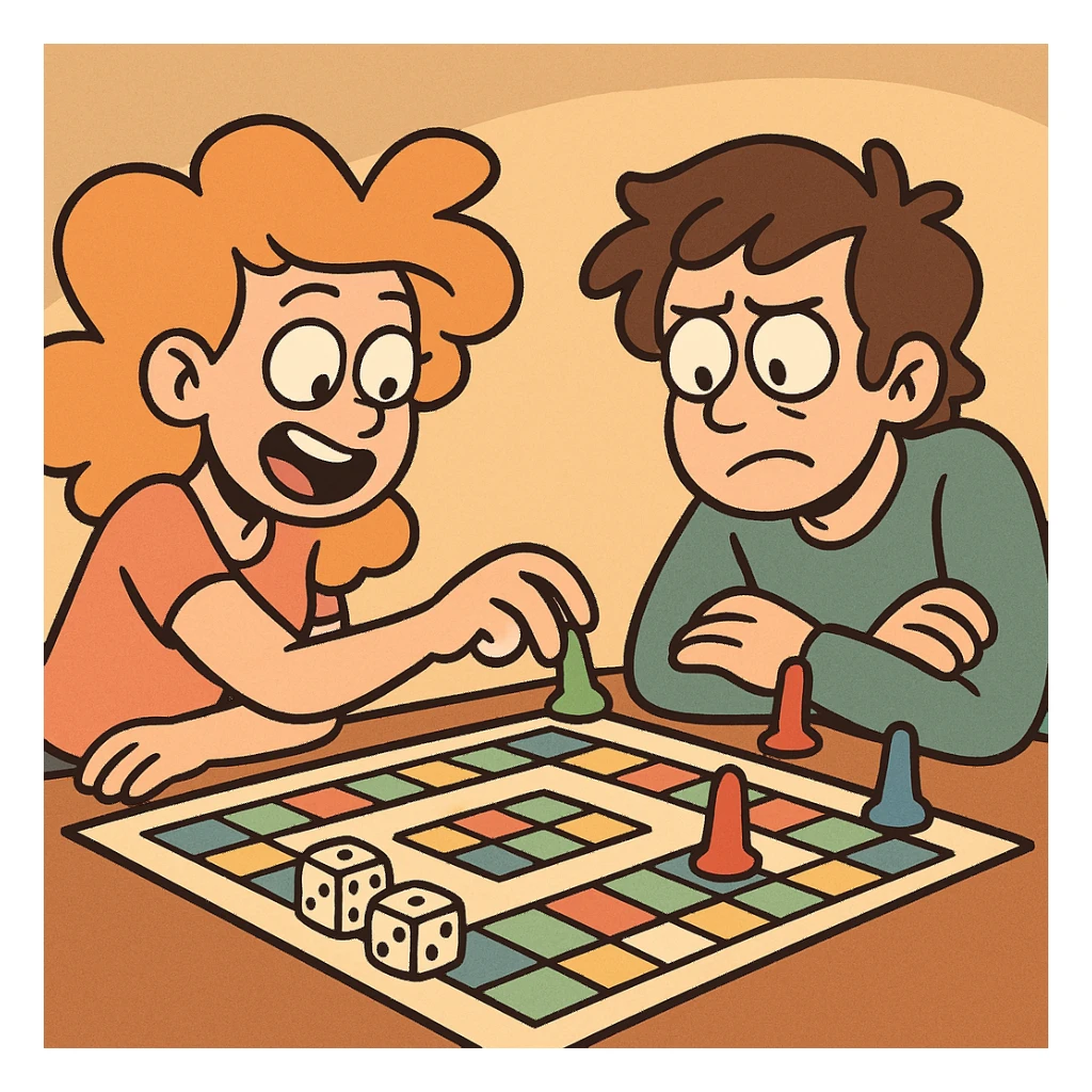 playful characters and game pieces sticker