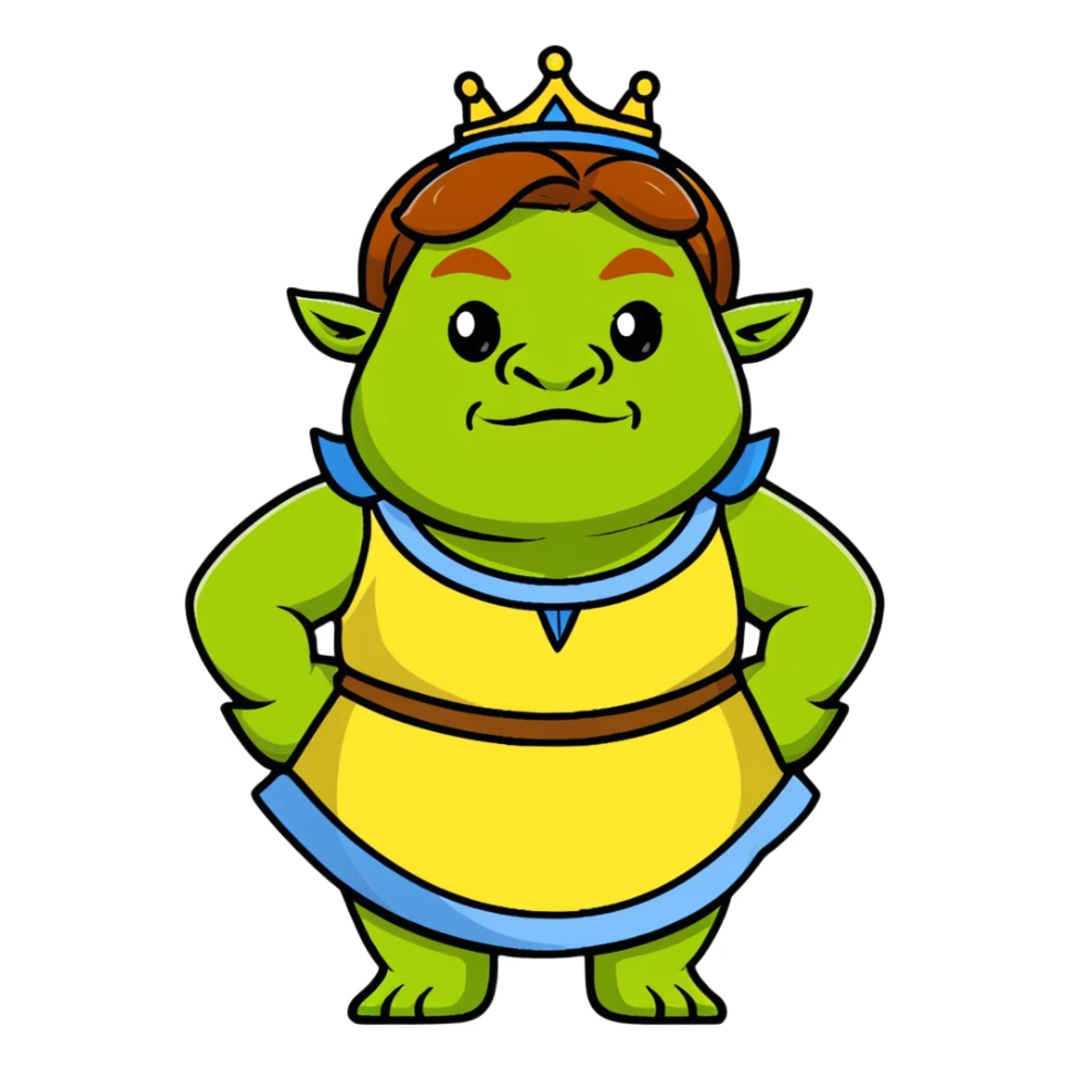 Princess Fiona ogre form from Shrek sticker