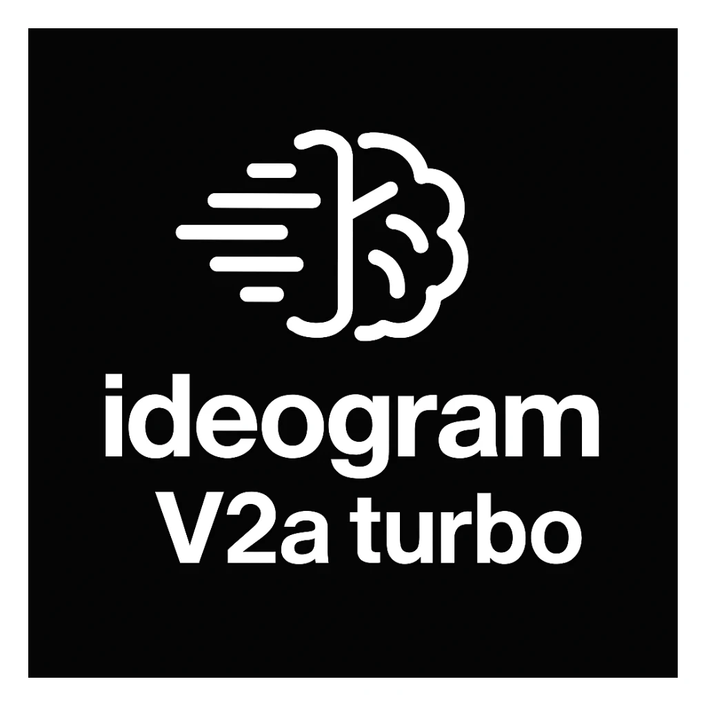 recreate this logo with text of "ideogram V2a turbo", MAKE IT FIT IN SQAURE  sticker