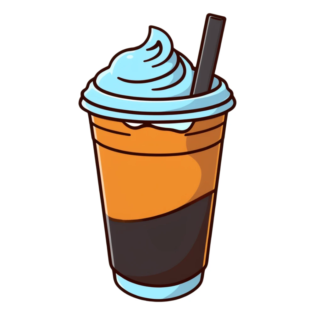a cup of  ice americano sticker