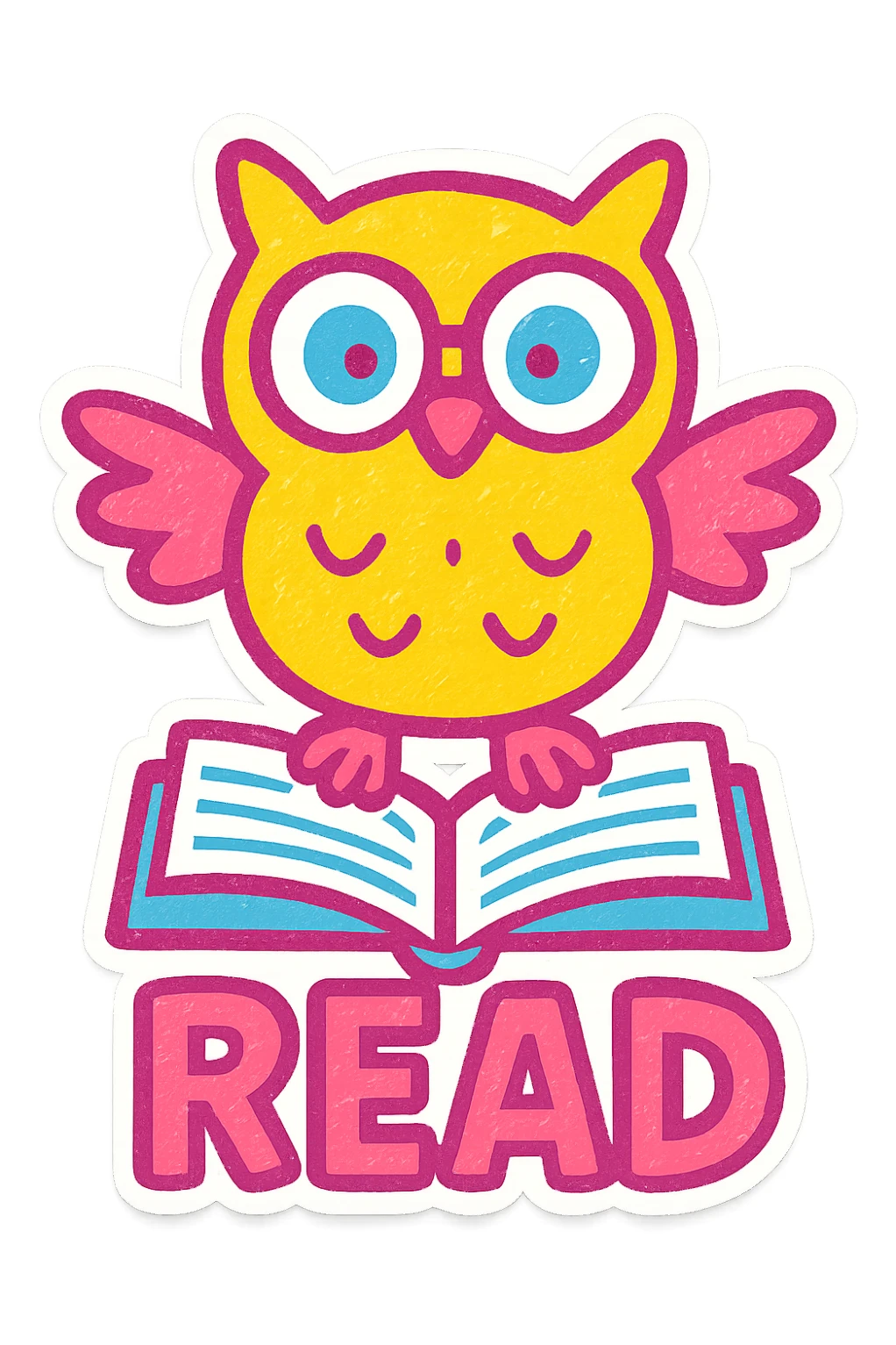 PERFECTO SOLO QUE LOS BORDES DE LOS ELEMENTOS Y LETRAS DEBE SER BLANCO sticker