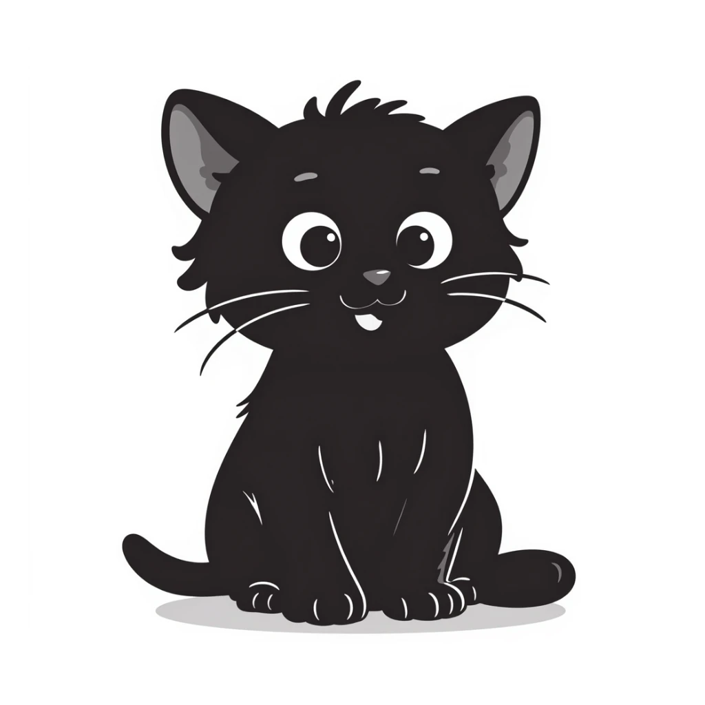 A kitten with a puppy-like gaze sticker