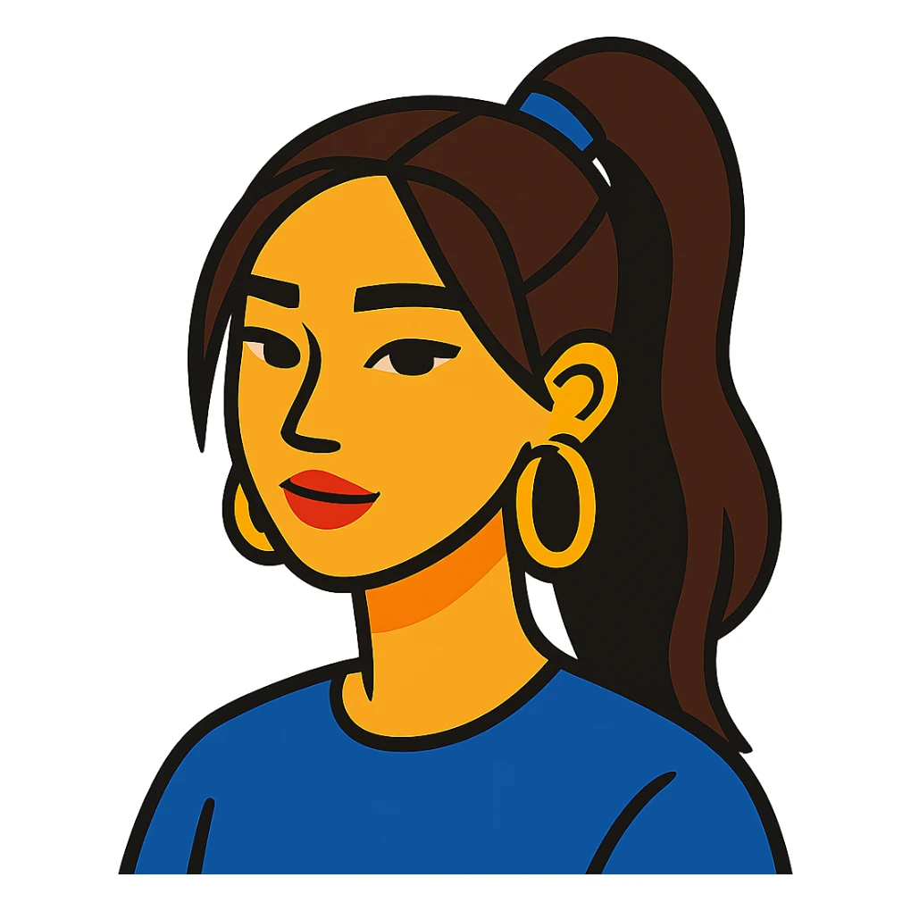 Asian girl with hairstyle like Tate McRae sticker