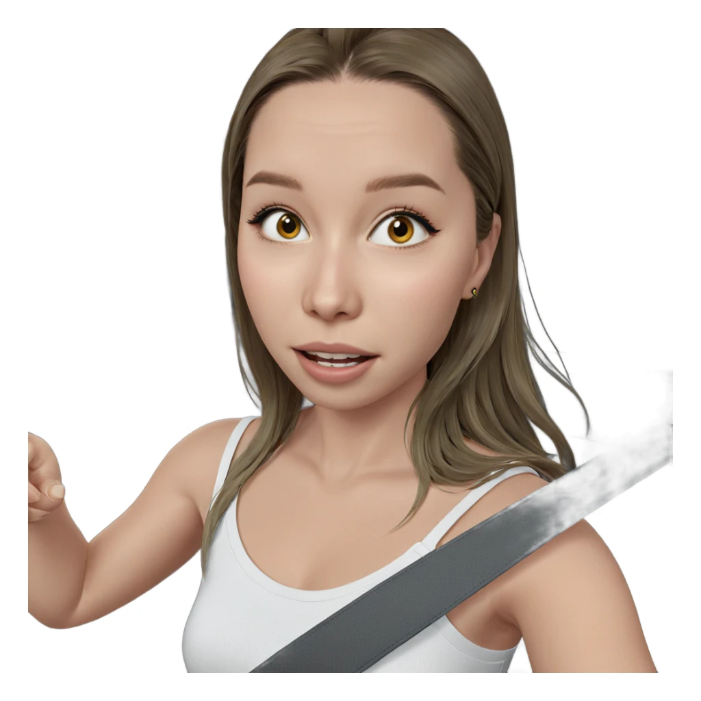 girl in car interior sticker