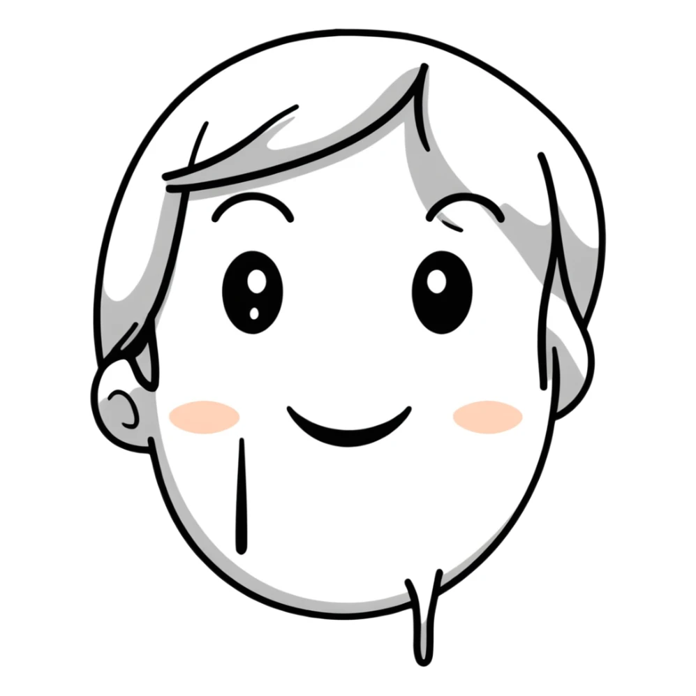 face smiling on the outside but with tears flowing, emotional facade sticker