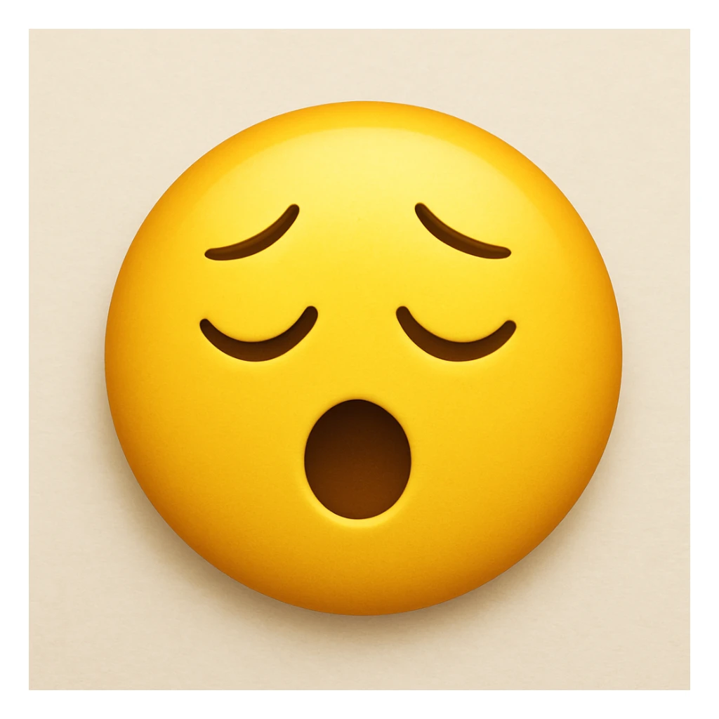 yellow emoji with a sleepy face sticker