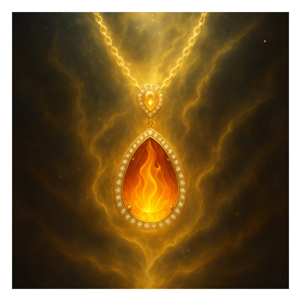 Make the necklace floating and ethereal, with a glowing aura sticker