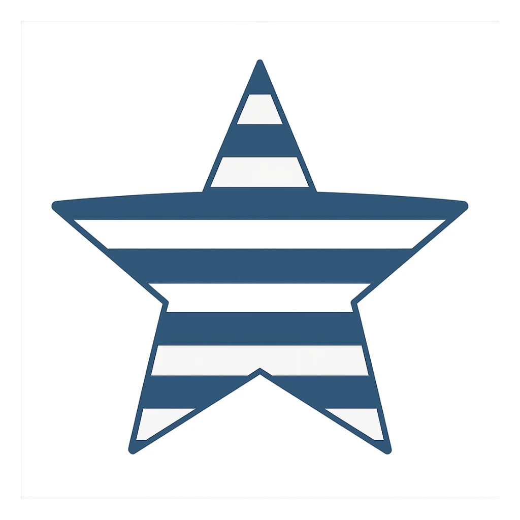 star with a striped pattern sticker