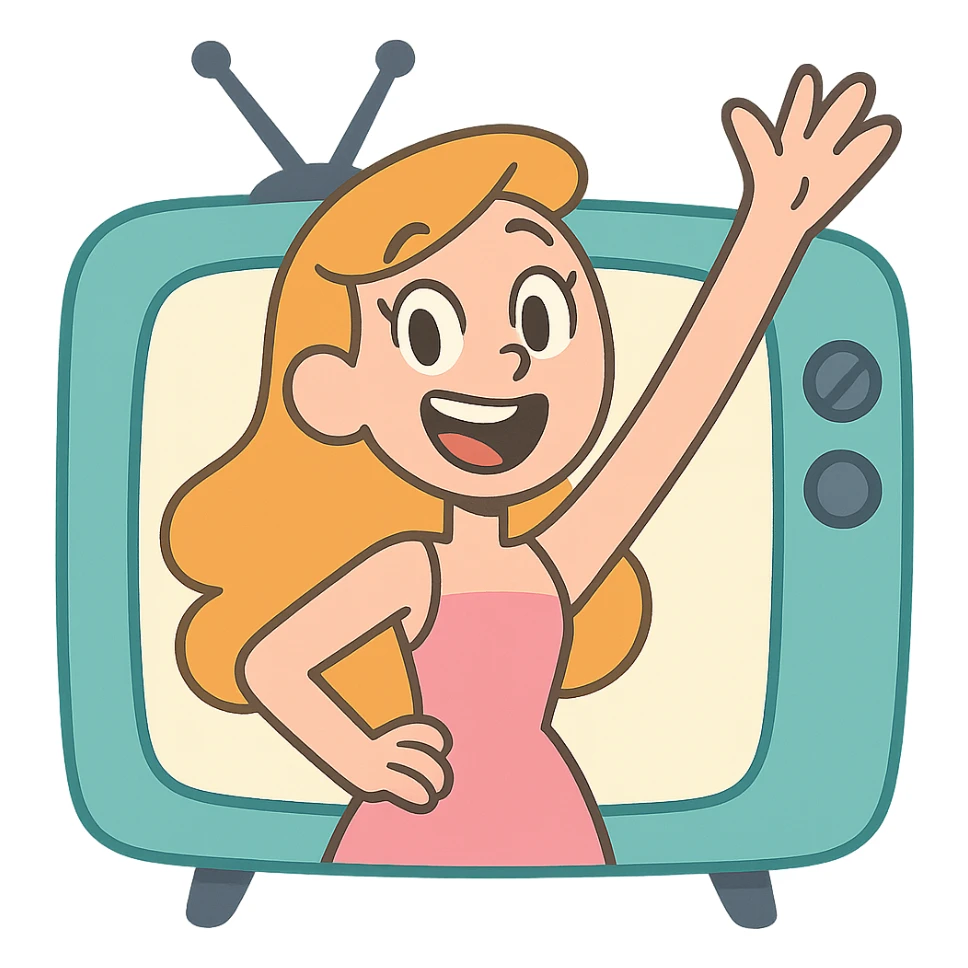 girl model TV star sticker