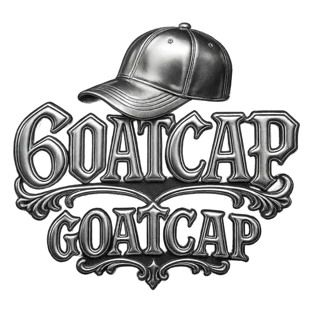 Add a cap graphic in the same Chrome Hearts style, with metallic chrome effects, gothic details, and ornate embellishments, keeping the '60ATCAP' text and overall look. sticker