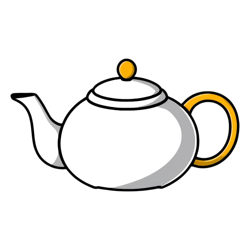 cute pastel pink teapot sticker