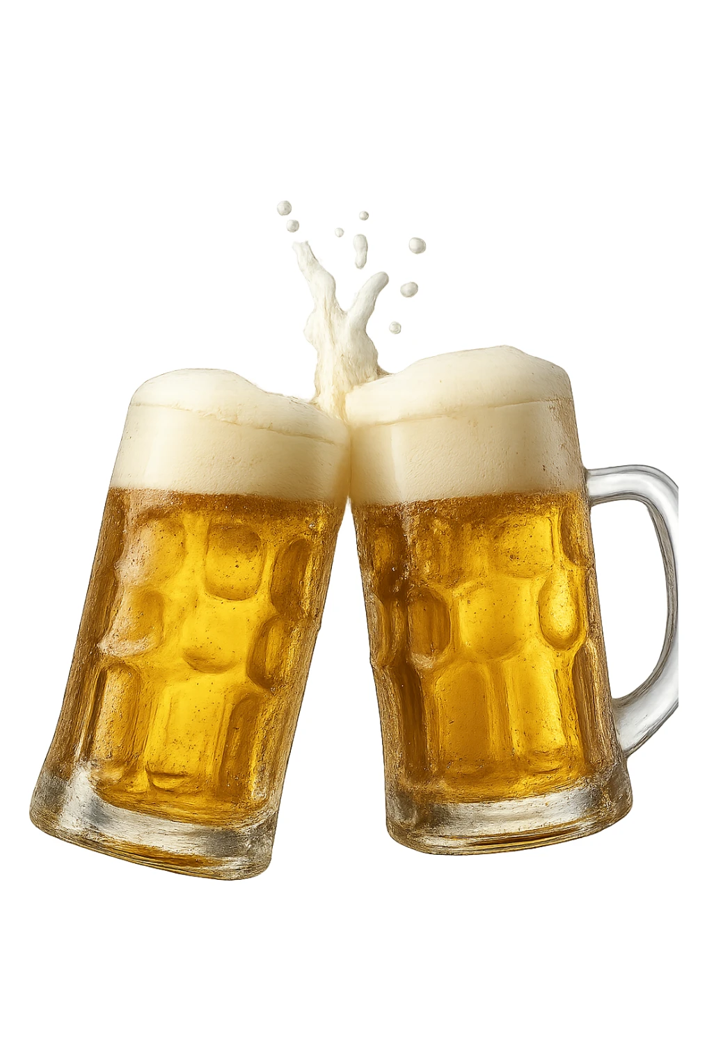2 drink che fanno brindisi di birre senza mani realistiche sticker