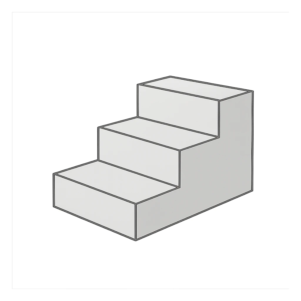 minimal 3-step stair sticker